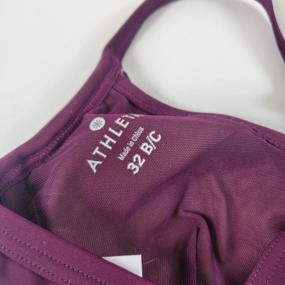 Athleta Women Tankini Top Marrakesh Side Scrunch Convertible Swim 32 B/C